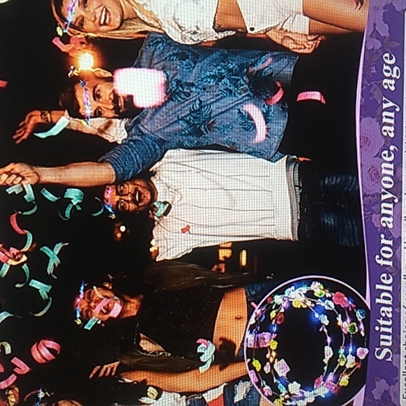 1 led Flower Headband, Light up Flower Crown Garland Headdress Floral - Picture 4 of 8